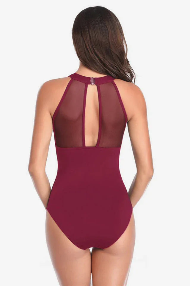 Mesh Swimwear With Tummy Control - TEVQA