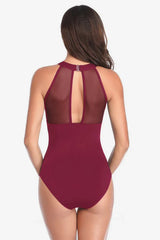 Mesh Swimwear With Tummy Control - TEVQA