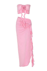 Arrietty Flower Draped Skirt Set - View 15 | TEVQA