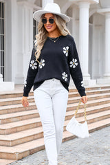 Round Neck Long Sleeve Sweater | Dress In Beauty