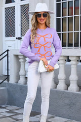 Black graphic bow knit sweater - View 12 | TEVQA