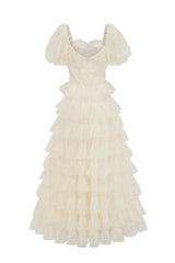 Lisette Ruffle Off Shoulder Gown - View 12 | TEVQA