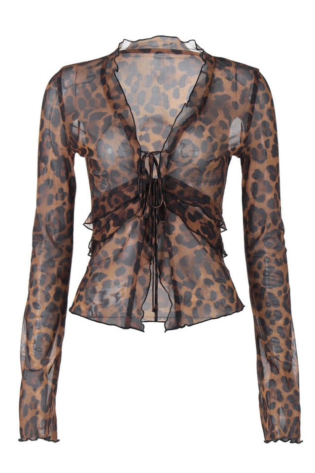 Myka Long Sleeve Mesh Top | Dress In Beauty