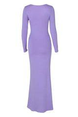 Mermaid silhouette maxi dress with sweetheart neckline and long sleeves - View 10 | TEVQA