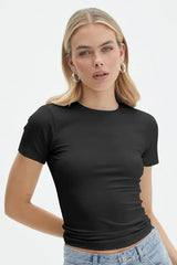 Fitted Crew Neck Baby Tee - View 21 | TEVQA