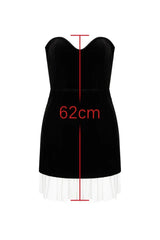 Lindsey Velvet Short Dress - TEVQA
