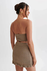 Crochet Mini Skirt Set - View 9 | TEVQA