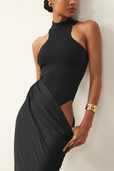 Vera Asymmetrical Cut Out Maxi Dress - TEVQA