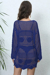 Crochet Knit Beach Cover Up - View 17 | TEVQA