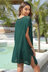V-neck tunic beach cover up with crochet detailing - View 19 | TEVQA