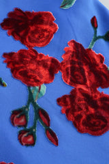 Floral burnout velvet midi dress - View 13 | TEVQA