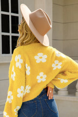 Cuteness Flowers Fuzzy Knit Cardigan | Dress In Beauty