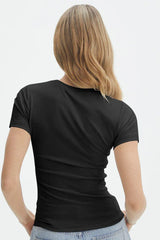 Fitted Crew Neck Baby Tee - View 22 | TEVQA