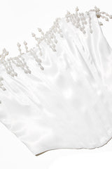 Aubrie Vintage Cream White Beaded Bra | Dress In Beauty