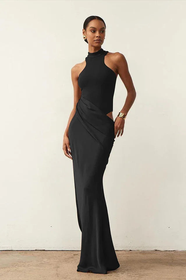 Vera Asymmetrical Cut Out Maxi Dress - TEVQA