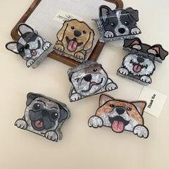 Whimsical Dog Breed Acetate Hair Claw Clip (3.7 Inch) - TEVQA