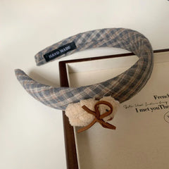 Oversized plaid scrunchie with knit charm - View 15 | TEVQA