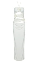 Halter Neck Ruched Maxi Dress - View 18 | TEVQA