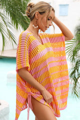 Multicolored Stripe V Neck Cover Up | Dress In Beauty