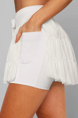 High Waist Ruffle Skort - View 23 | TEVQA