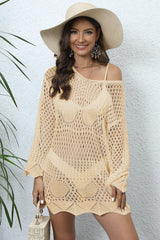 Long Sleeve Hollow Out Cover Up | Dress In Beauty