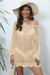 Crochet Knit Beach Cover Up - View 18 | TEVQA