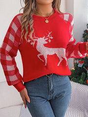 Festive Reindeer Knit Pullover