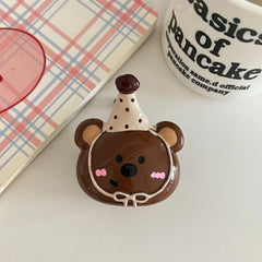 2.17 Inch Party Bear Acetate Hair Claw - Solid 34g Premium Clip