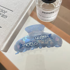 "Mermaidcore" Ocean Acetate Hair Claw Clip (3.7 Inch)