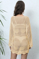 Crochet Knit Beach Cover Up - View 21 | TEVQA