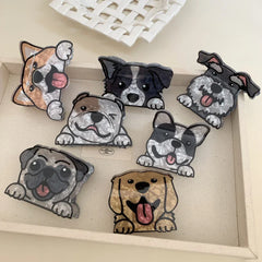 Whimsical Dog Breed Acetate Hair Claw Clip (3.7 Inch) - TEVQA
