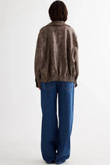 Vegan leather bomber jacket - View 6 | TEVQA