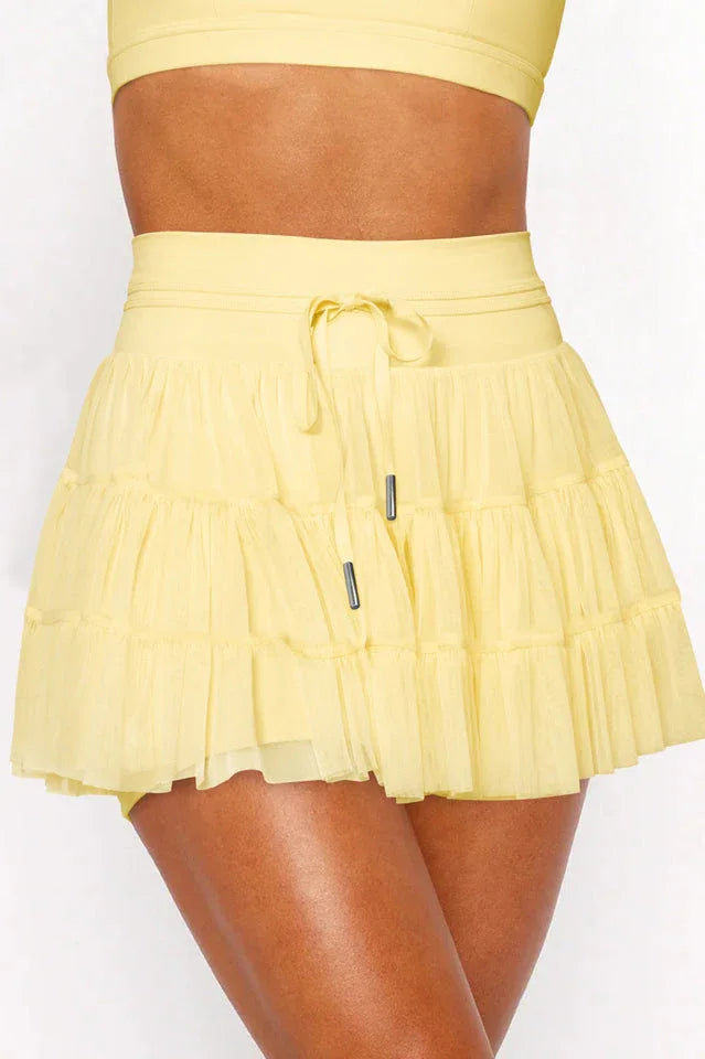 High Waist Ruffle Skort - View 25 | TEVQA