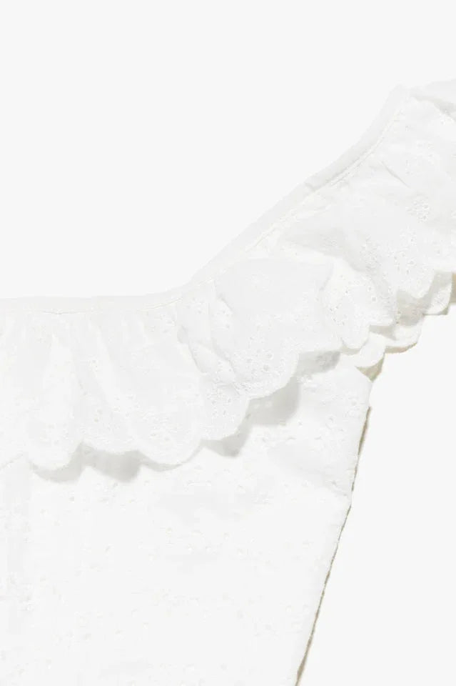 Bettina White Eyelet Corset Top - View 7 | TEVQA