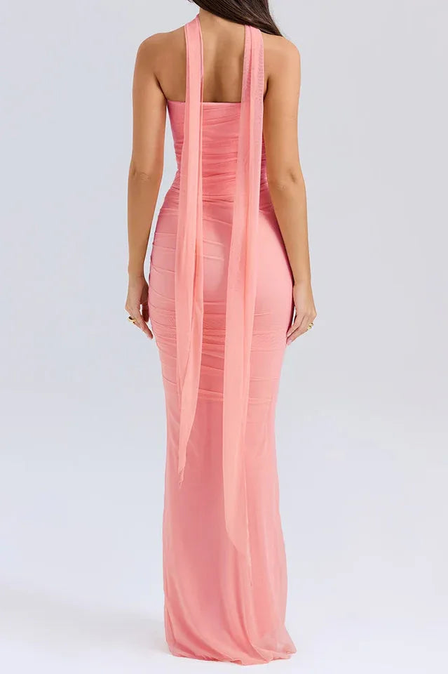 Hallie Corset With Neck Scarf + Skirt Set - View 15 | TEVQA