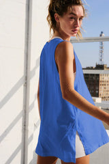 Relaxed V-neck tunic tank top - View 27 | TEVQA