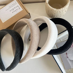 Statement Padded Headband - 1.6 Inch Volumizing Textured Lift