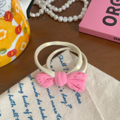 Gentle Knit Knot Bow Hair Ties for Kids (2.4 Inch)