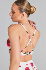 White three piece suit with red roses - View 9 | TEVQA