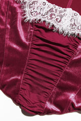 Jacinda Velvet Lace Tunic Top - View 10 | TEVQA