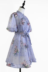 Caroline Floral Print Mini Dress