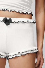Ribbed knit corset top and shorts set - View 18 | TEVQA