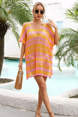 Multicolored Stripe V Neck Cover Up | Dress In Beauty