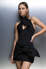 Daiki Black Mini Dress | Dress In Beauty