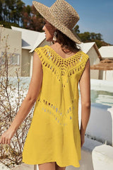 Openwork Knit Beach Cover-Up Dress - View 15 | TEVQA