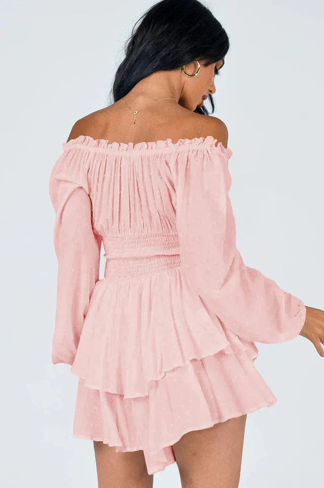 Tiered Swing Skater Romper - TEVQA