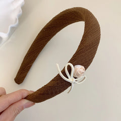 Oversized Lace Trim Coquette Scrunchie with Rosebud