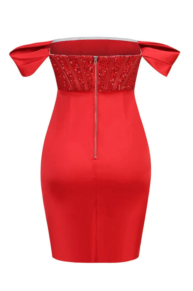 Nadia Sequin Corset Mini Dress - View 11 | TEVQA