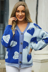 Colorblock Strawberry Cardigan - View 11 | TEVQA