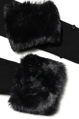 Black Faux Fur Trimmed Bustier | Dress In Beauty
